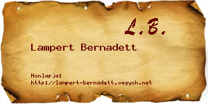 Lampert Bernadett névjegykártya
