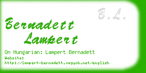 bernadett lampert business card